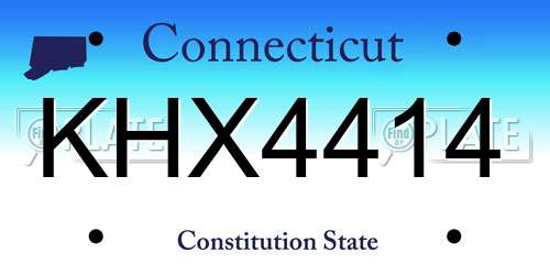 KHX4414 Connecticut License Plate