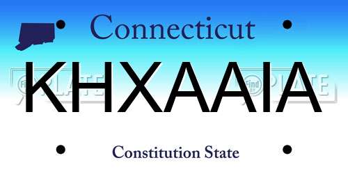 KHXAAIA Connecticut License Plate