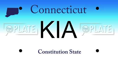 KIA Connecticut License Plate