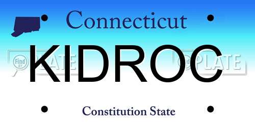 KIDROC Connecticut License Plate