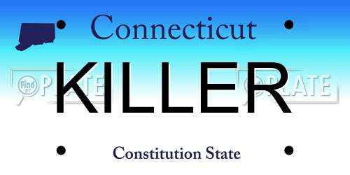 KILLER Connecticut License Plate