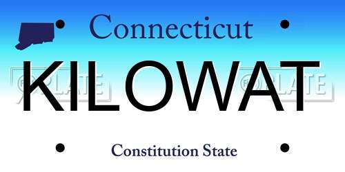 KILOWAT Connecticut License Plate