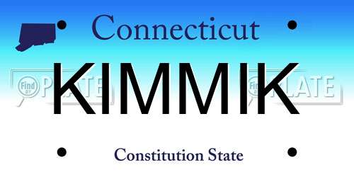 KIMMIK Connecticut License Plate