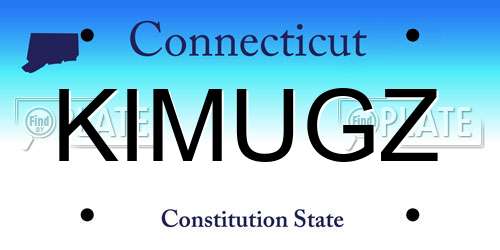 KIMUGZ Connecticut License Plate