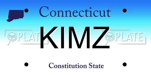 KIMZ Connecticut License Plate