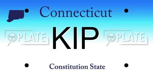 KIP Connecticut License Plate