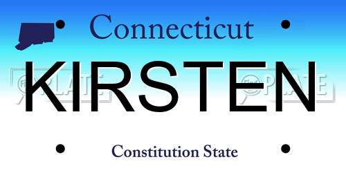 KIRSTEN Connecticut License Plate