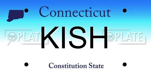 KISH Connecticut License Plate