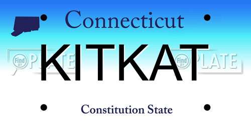 KITKAT Connecticut License Plate