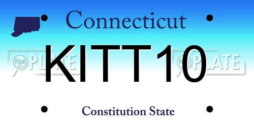 KITT10 Connecticut License Plate