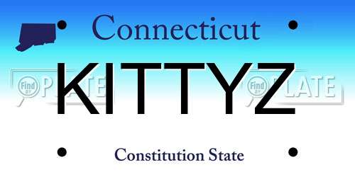 KITTYZ Connecticut License Plate