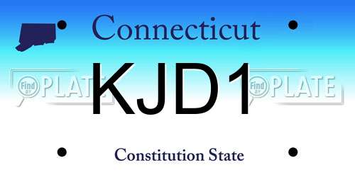 KJD1 Connecticut License Plate