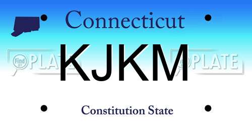 KJKM Connecticut License Plate