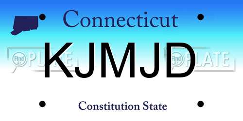 KJMJD Connecticut License Plate