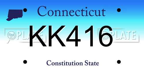 KK416 Connecticut License Plate