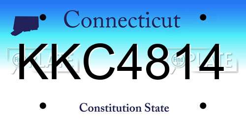 KKC4814 Connecticut License Plate