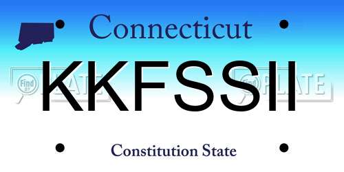 KKFSSII Connecticut License Plate