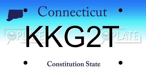 KKG2T Connecticut License Plate