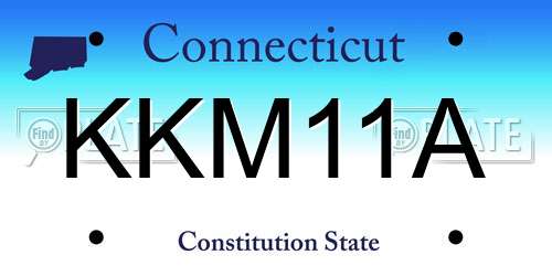 KKM11A Connecticut License Plate