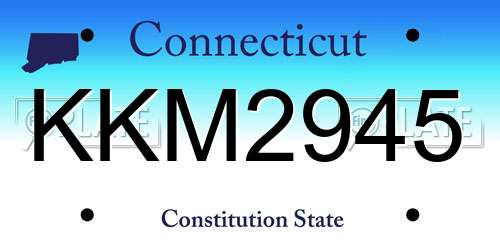KKM2945 Connecticut License Plate