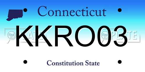 KKRO03 Connecticut License Plate