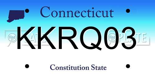 KKRQ03 Connecticut License Plate