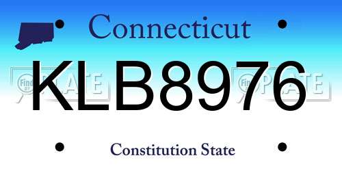 KLB8976 Connecticut License Plate