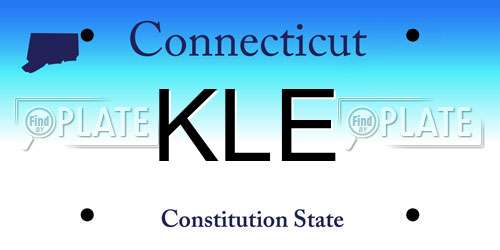 KLE Connecticut License Plate