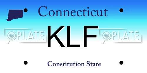 KLF Connecticut License Plate