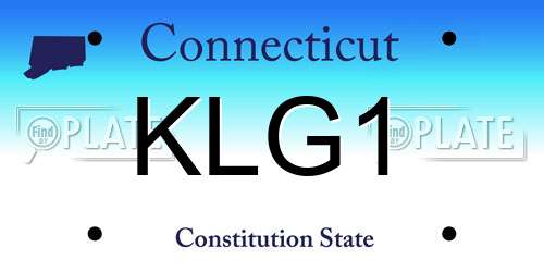 KLG1 Connecticut License Plate
