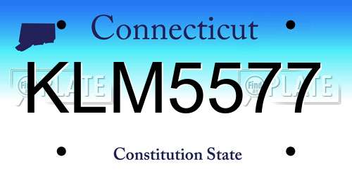 KLM5577 Connecticut License Plate