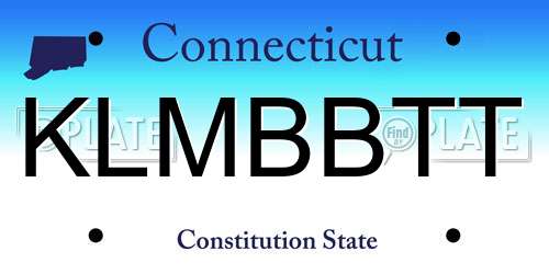 KLMBBTT Connecticut License Plate