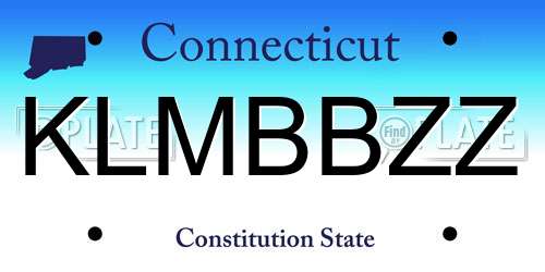 KLMBBZZ Connecticut License Plate