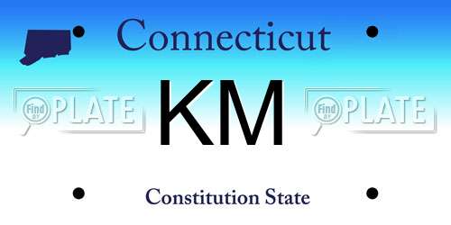 KM Connecticut License Plate