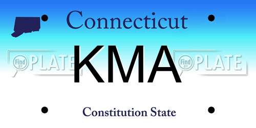 KMA Connecticut License Plate