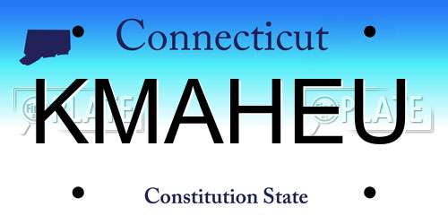 KMAHEU Connecticut License Plate