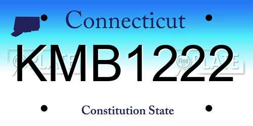 KMB1222 Connecticut License Plate