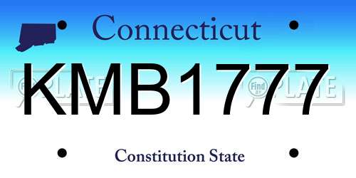 KMB1777 Connecticut License Plate
