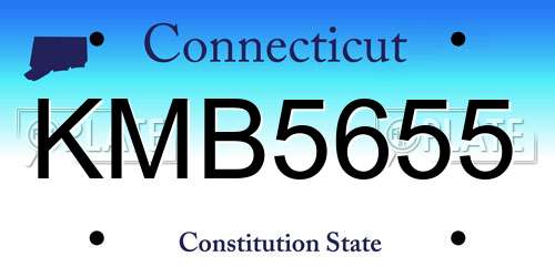 KMB5655 Connecticut License Plate