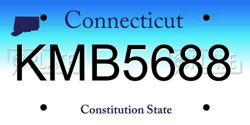 KMB5688 Connecticut License Plate