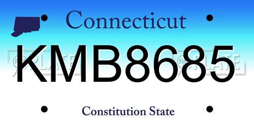 KMB8685 Connecticut License Plate