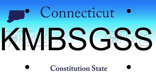 KMBSGSS Connecticut License Plate