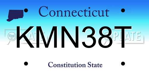KMN38T Connecticut License Plate