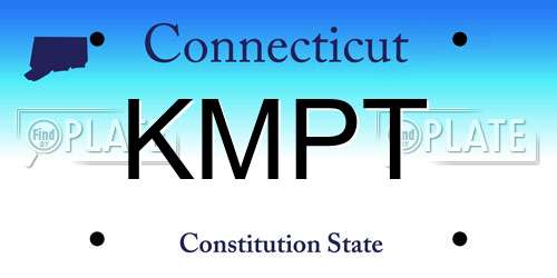 KMPT Connecticut License Plate