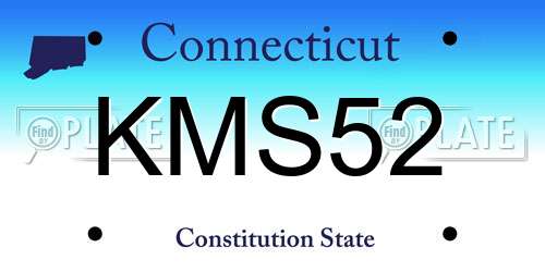 KMS52 Connecticut License Plate