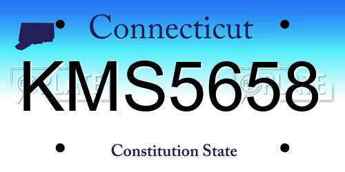 KMS5658 Connecticut License Plate