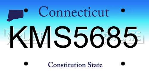 KMS5685 Connecticut License Plate