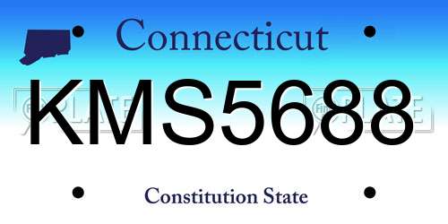 KMS5688 Connecticut License Plate