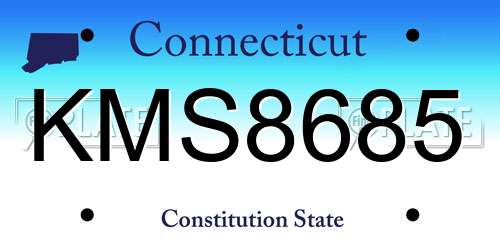 KMS8685 Connecticut License Plate