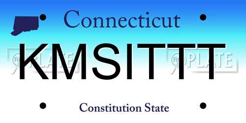 KMSITTT Connecticut License Plate